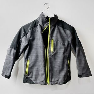 Snozu Boy’s Jacket Fleece Limed Soft Shell Charcoal Gray 7/8